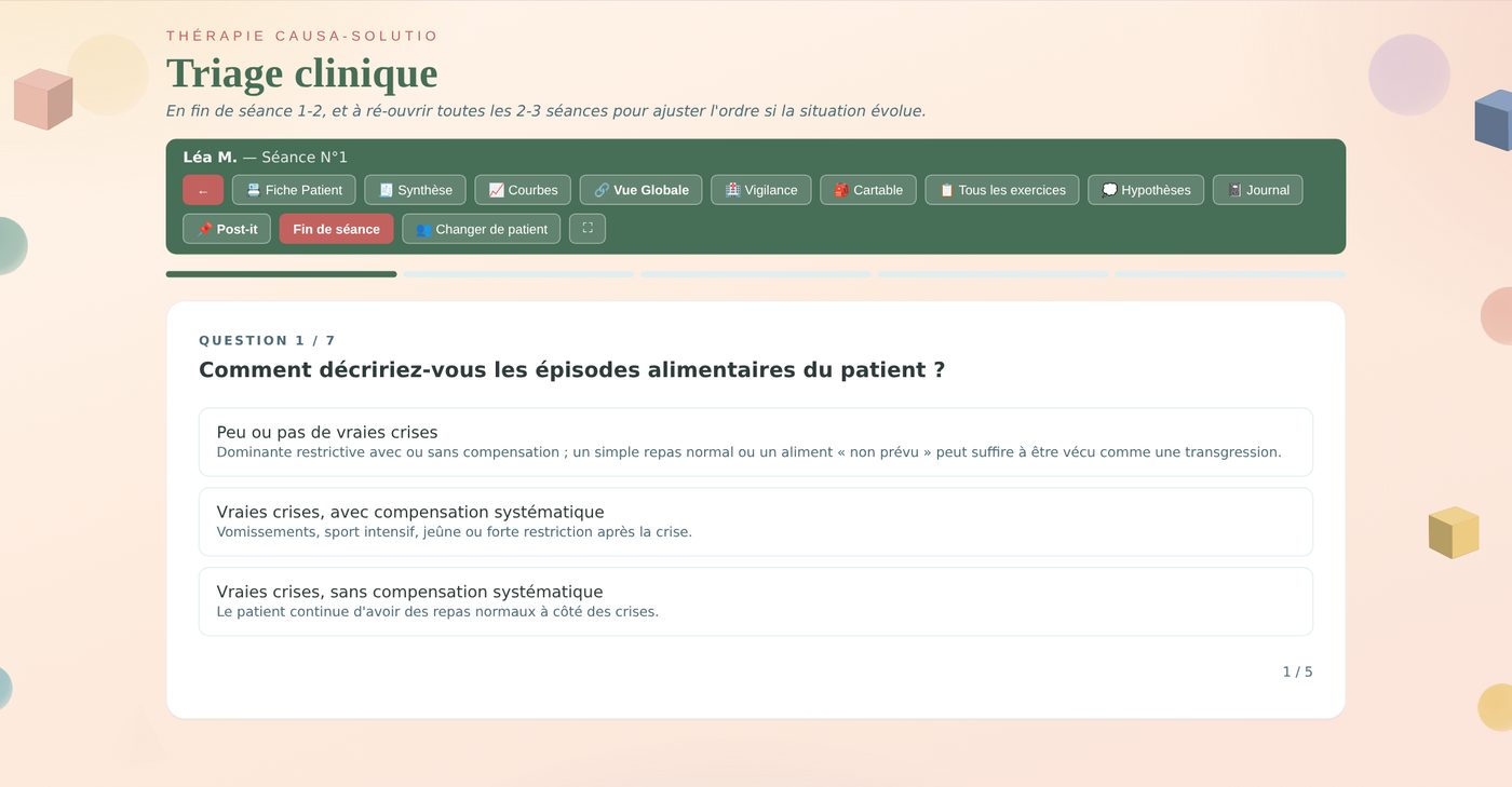 Écran du triage clinique de Guide